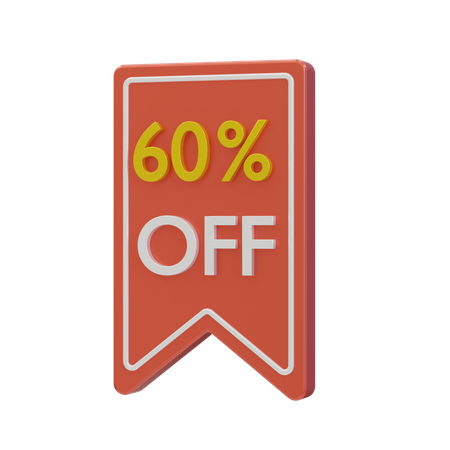 60 percent discount  3D Icon