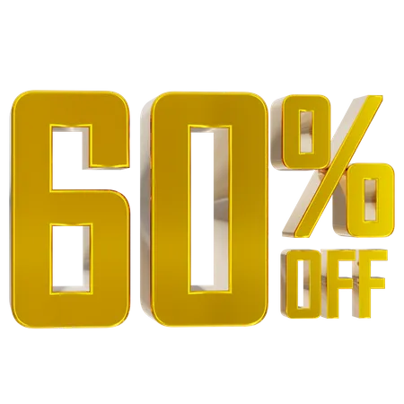 60 percent discount  3D Icon
