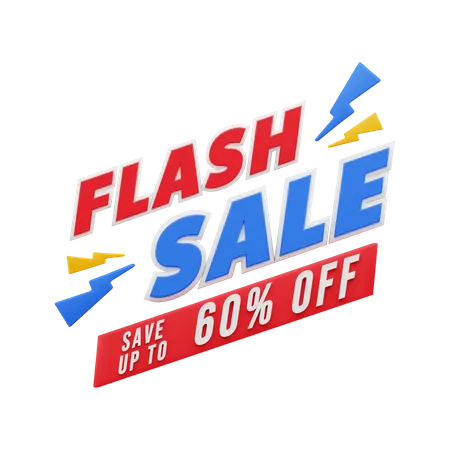 60 Percent Flash Sale  3D Sticker