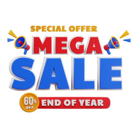 60 Percent Mega sale  3D Sticker