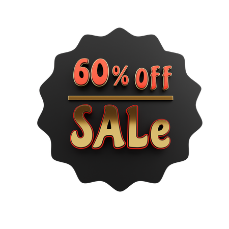 60 Percentage Sale  3D Icon