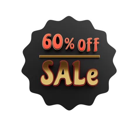 60 Percentage Sale  3D Icon