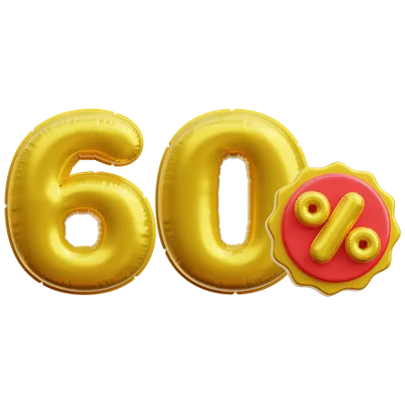 60 por cento  3D Icon