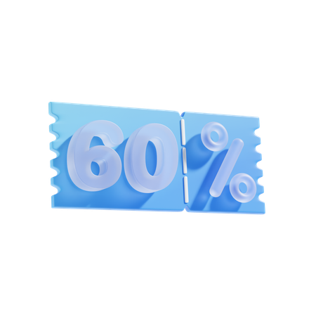 60 por cento  3D Icon