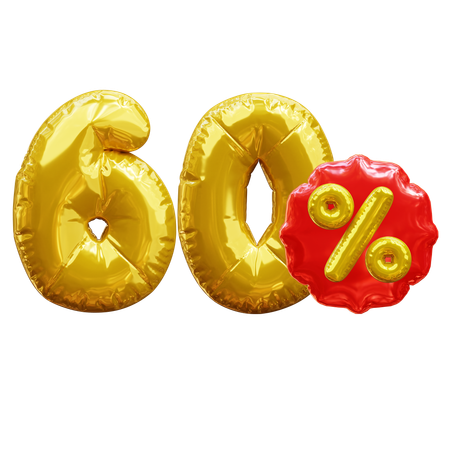60 por cento  3D Icon
