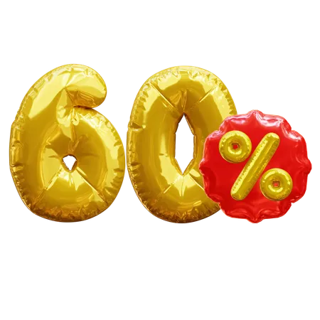 60 por cento  3D Icon