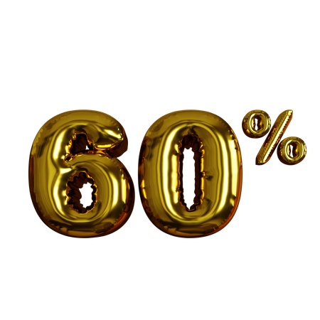 60 pour cent de réduction  3D Icon