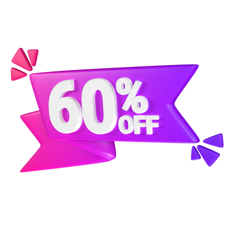 60 % Rabatt-Tag  3D Icon