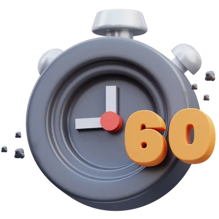 60 Second Timer  3D Icon