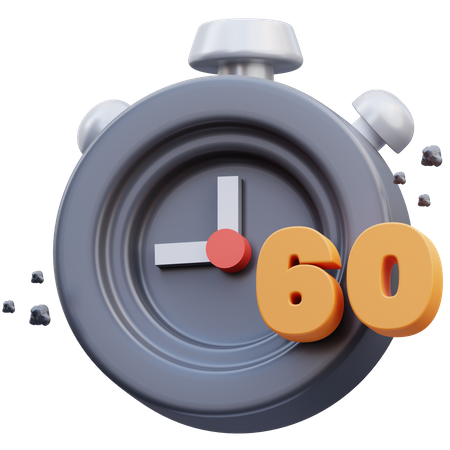 60 Second Timer 3D Icon