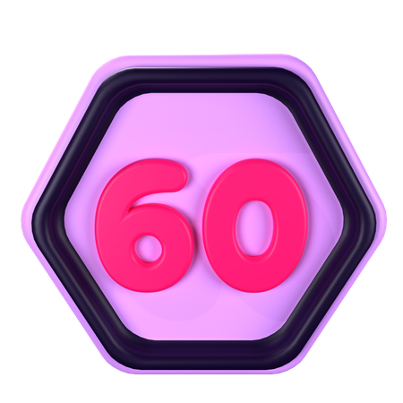 60 Speed  3D Icon