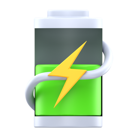 60% status battery charging  3D Icon