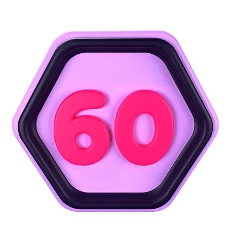 60 velocidades  3D Icon