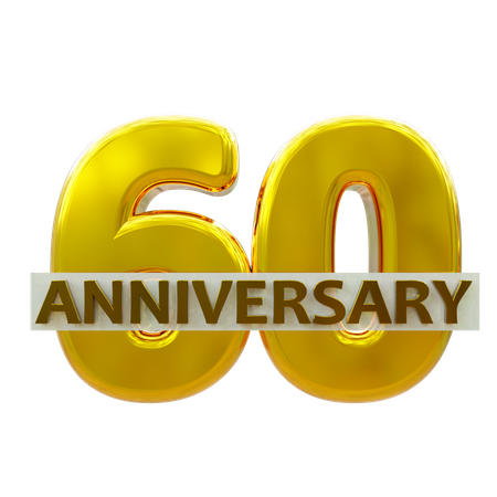 60 Year Anniversary  3D Icon