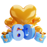 60th 3d logo