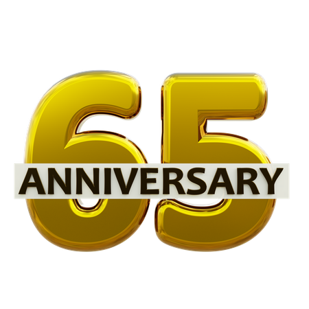 65 Anniversary  3D Icon