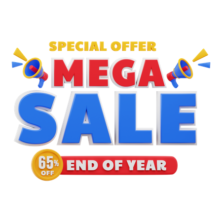 65 Percent Mega sale  3D Sticker