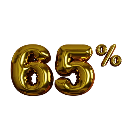 65 por ciento de descuento  3D Icon
