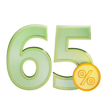 65 Prozent Rabatt  3D Icon