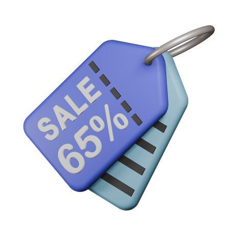 65% Etiqueta de venta  3D Icon