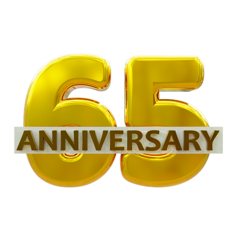 65 Year Anniversary  3D Icon