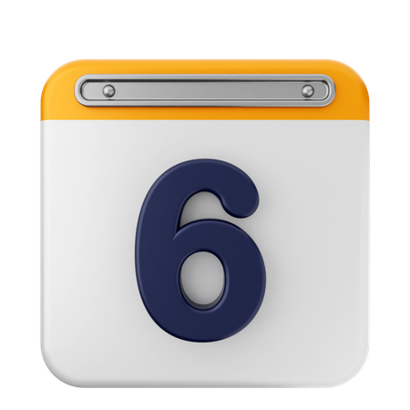 6ème calendrier  3D Icon