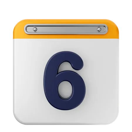 6ème calendrier  3D Icon