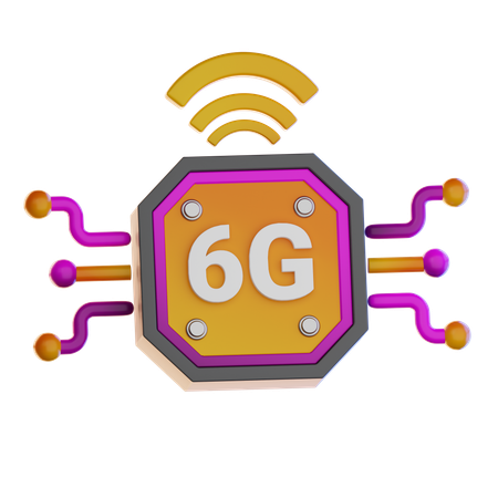 6G Network  3D Icon