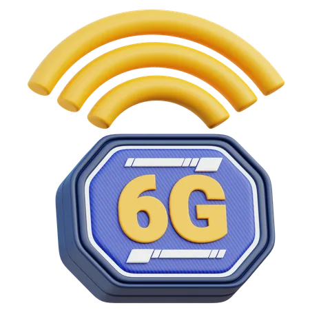 6g 네트워크  3D Icon