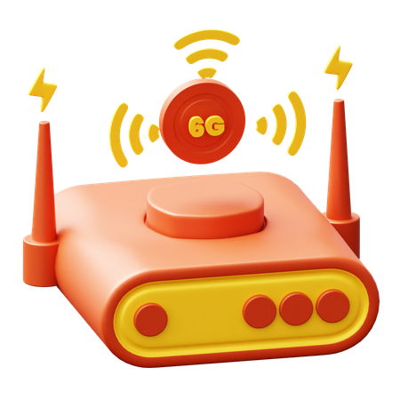 6Gネットワーク  3D Icon