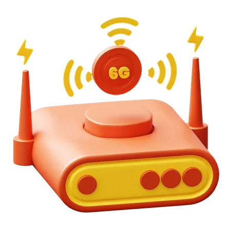 6Gネットワーク  3D Icon