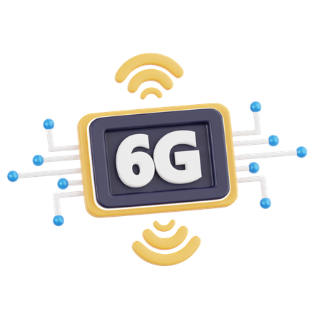 6G Network  3D Icon