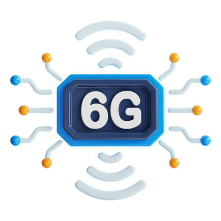 6G NETWORK  3D Icon