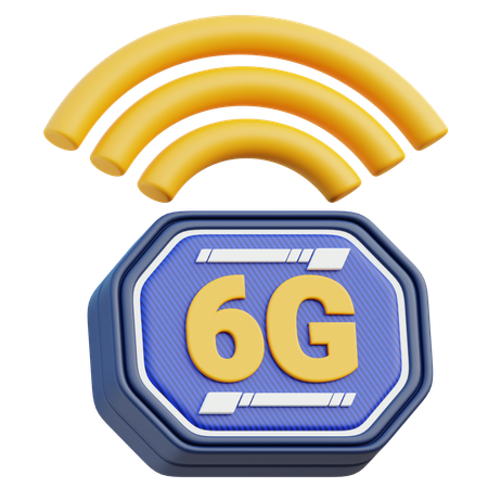 6g-Netzwerk  3D Icon