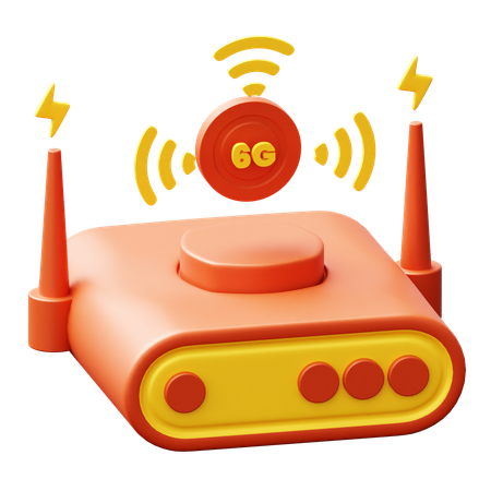 6g-Netzwerk  3D Icon