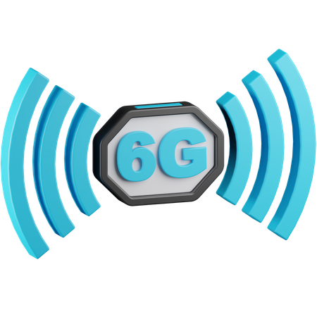 6g-Netzwerk  3D Icon