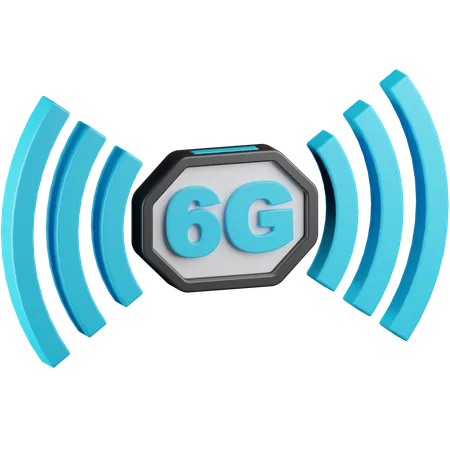 6g-Netzwerk  3D Icon