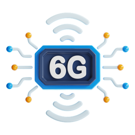 Rede 6g  3D Icon