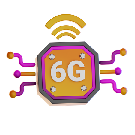 Rede 6g  3D Icon