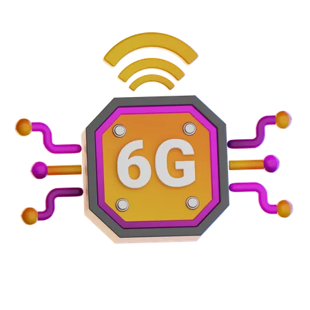 Rede 6g  3D Icon