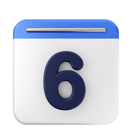 6to calendario  3D Icon