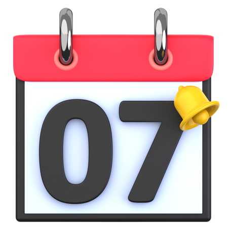 7 Date  3D Icon