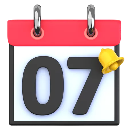 7 Date  3D Icon