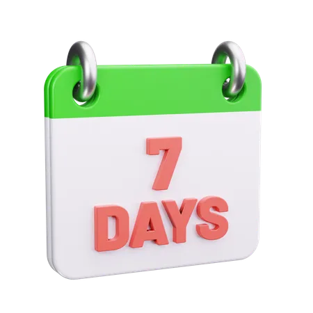 7 Days Return  3D Icon