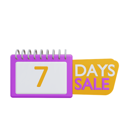 7 days sale  3D Icon