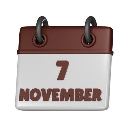 7 de novembro  3D Icon