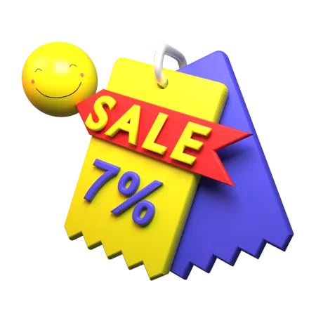7% Discount  3D Icon
