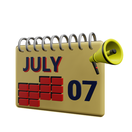 7 july  3D Icon