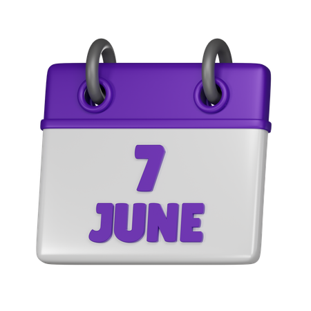 7 June  3D Icon