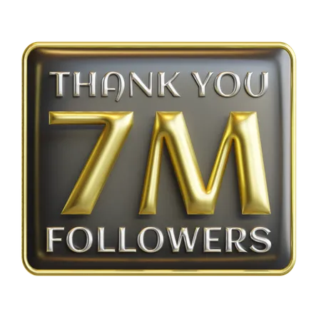 7 M Followers  3D Icon